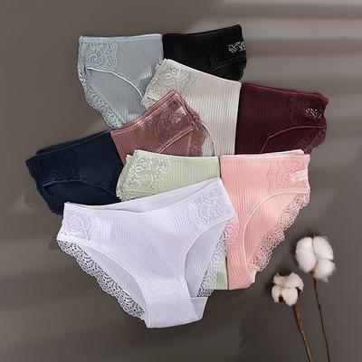Lace Women Briefs Cotton Pantys Sexy Seamless Women Panties Solid Color Female Underpants Intimates Women Lingerie M-XXL