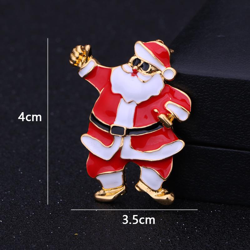 Christmas Brooch Set Santa Snowman Tree Pin Popular In Europe & US | Festive Lapel Pins for Xmas Sweater Decoration Men Women Body Accessories