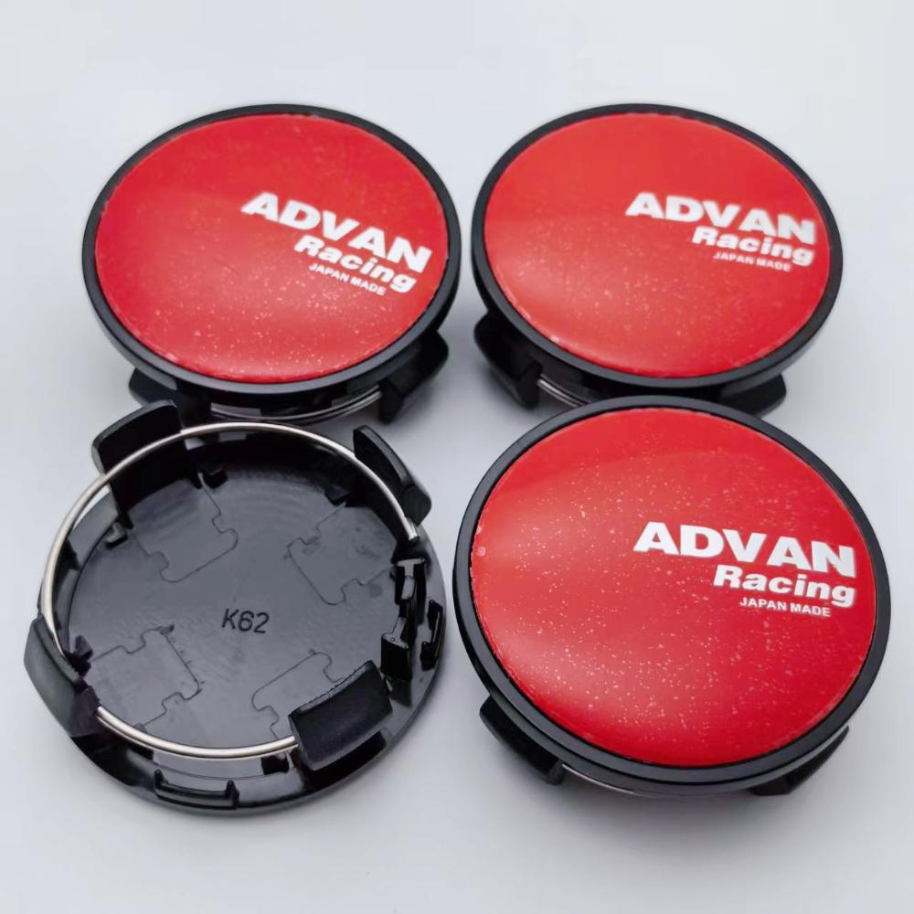 4pcs 62MM Car Wheel Center Caps With ADVAN Racing Logo Emblem Badge Wheel Hubcap Rims Dust Cover for Toyota Car Accessories