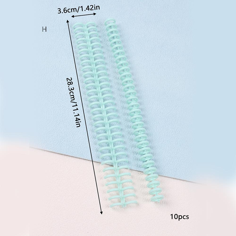 5/10Pcs Loose Leaf Binder Rings Binding Spines 30-Hole Plastic Comb Binding Spines for Teacher Student Business Notebook File