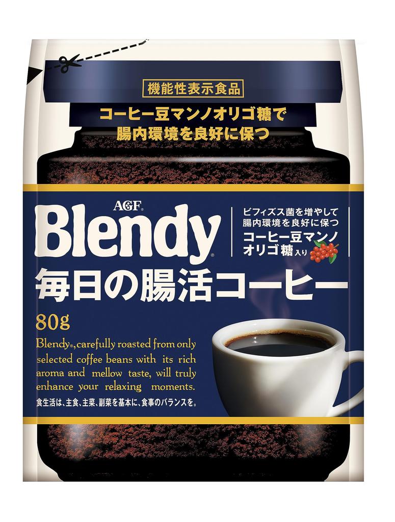 AGF Blendy Daily Intestinal Coffee Bags, 80g [Instant Coffee] [Water-Soluble] [Refill] [Manno-Oligosaccharides]