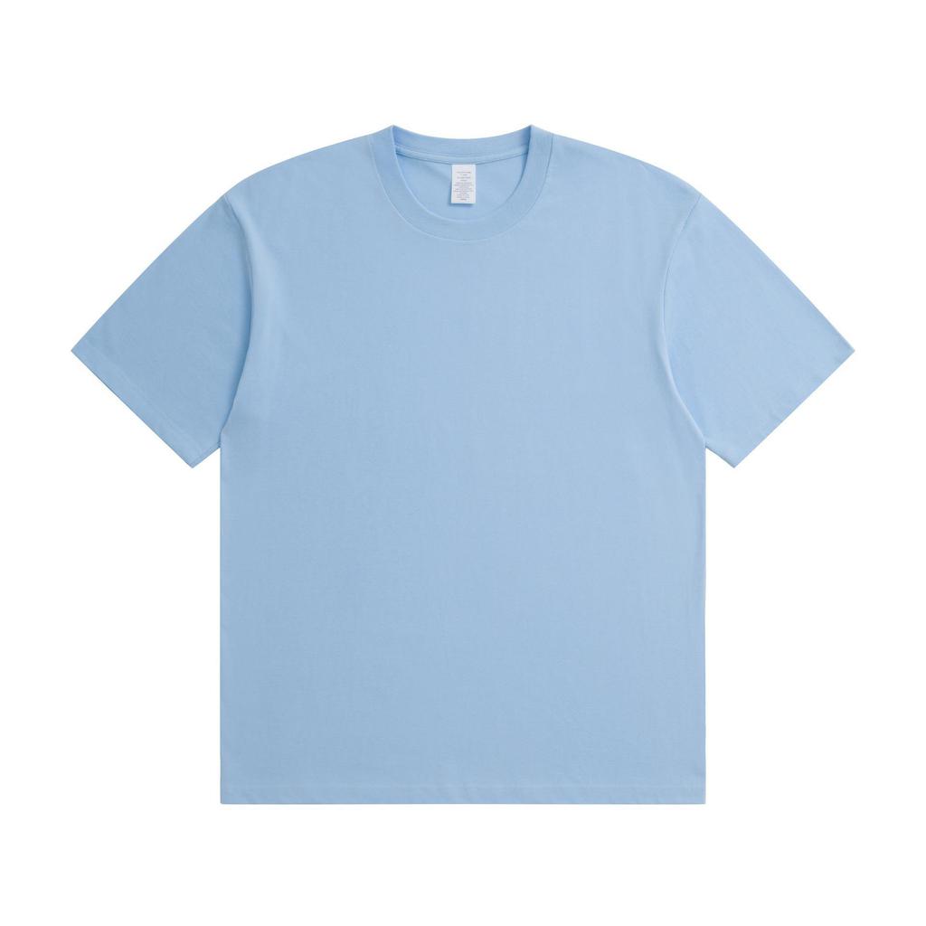 Camiseta de Manga Corta Pesada 230g Algodón Puro Estilo Japonés - Color Sólido Primavera/Verano, Versátil y Sencilla con Opción de Logo Personalizado