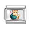 1PC Creative Personalized Tulip Lovely Cats Rabbit Star Heart Italian Charm Fit 9MM Stainless Steel Bracelet DIY Making Gift