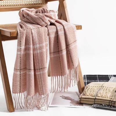 New Sweet Warm Imitation Cashmere Scarf Plaid Student Couple Winter Thickened Warm Scarf