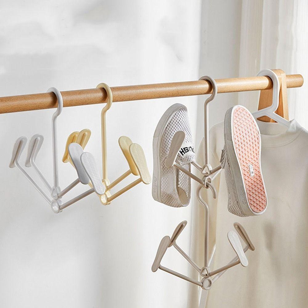 Stackable Shoe Drying Hanger Rotatable Shoe Storage Organizer Windproof Shoe Drying Rack  Necktie