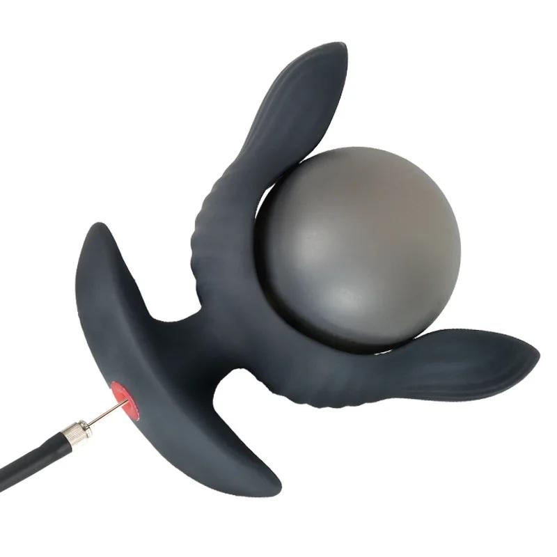Inflatable Butt Plug Anal Vibrator Prostate Massager Vaginal Dilator G Spot Expansion Stimulator 10-Frequency Vibration Sex Toys Insert Vibrating Egg