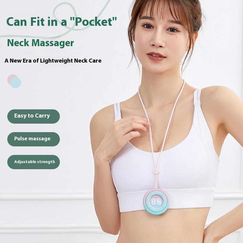 Neck and Neck Massager Mini Pendant Type Pulse Hot Compress Multifunctional Portable Physiotherapy Instrument MINI Shoulder and Neck