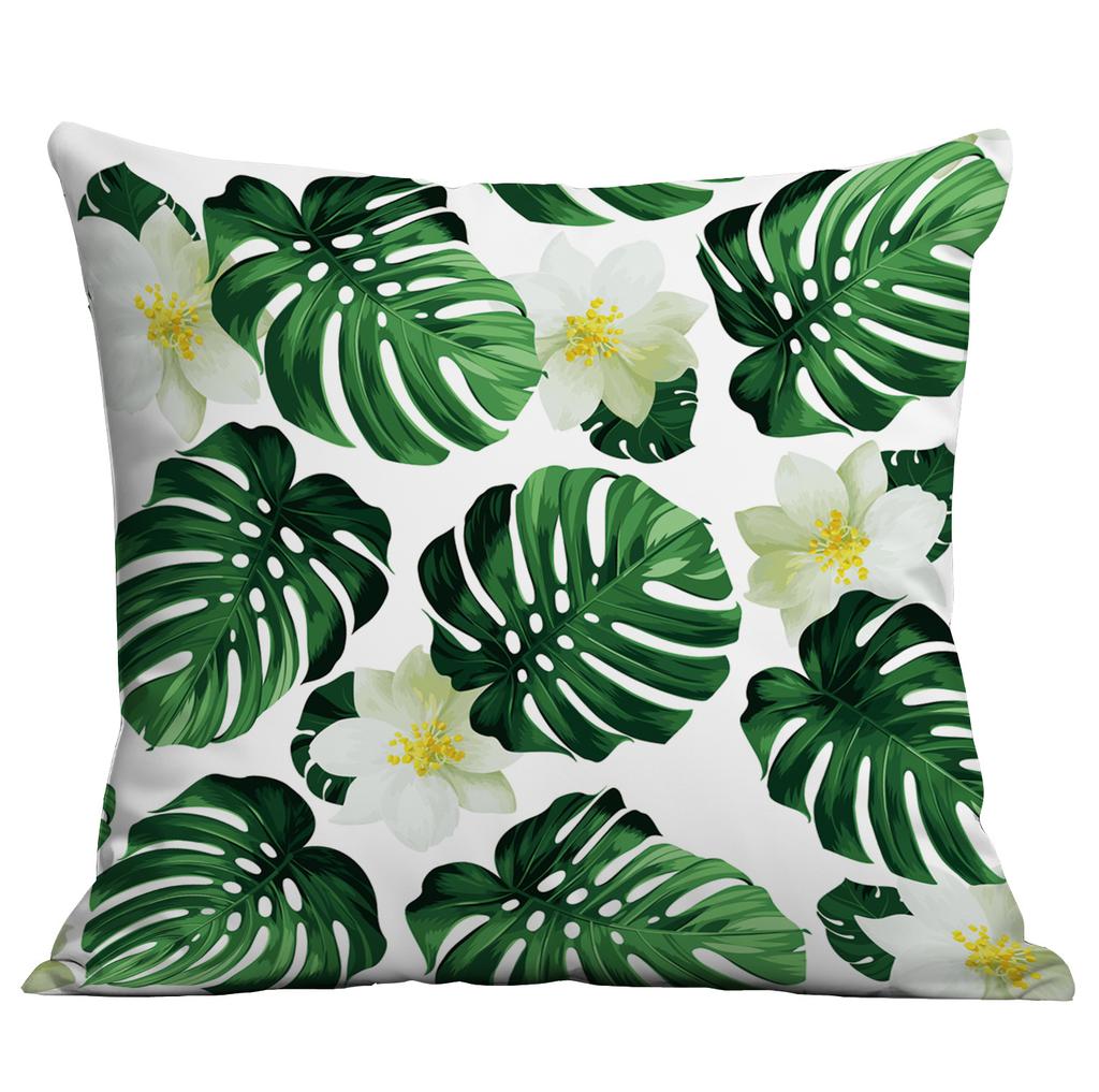 Νέα Πράσινα Φυτά, Τροπικά Φυτά, Μαξιλάρι Τυπωμένο Υψηλής Ευκρίνειας, Κάλυμμα Μαξιλαριού Καναπέ Σπιτιού