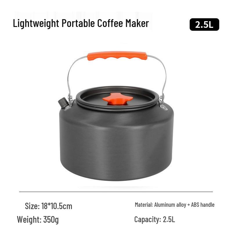 Outdoor Coffee Pot 2.0/2.5L: Large Capacity Mini Kettle for Mountaineering, Fishing, Camping, and Boiling Water