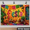 2D 8th Birthday Backdrop, Princess Pink Gold Themed Happy Birthday Photo Background Banner