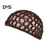 2 Pcs Nightcap Thick Yarn Crochet Elastic Hollow Out Net Multi-Purpose Mesh Cap for Sleeping Daily Wear Sleeping Hair Cap for Short To Medium Length