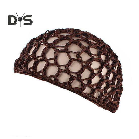 2 Pcs Nightcap Thick Yarn Crochet Elastic Hollow Out Net Multi-Purpose Mesh Cap for Sleeping Daily Wear Sleeping Hair Cap for Short To Medium Length