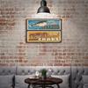 1-Pack Retro Rusty Metal Wall Sign, 20×30cm and 30×40cm, Aged Decor Plaque for Bedroom, Hallway, Study or Coffee Shop