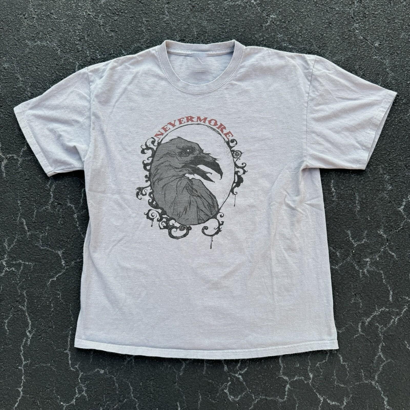 Vintage Nevermore Band Crow Y2K T Shirt Unisex SA480 Unisex T-Shirt S