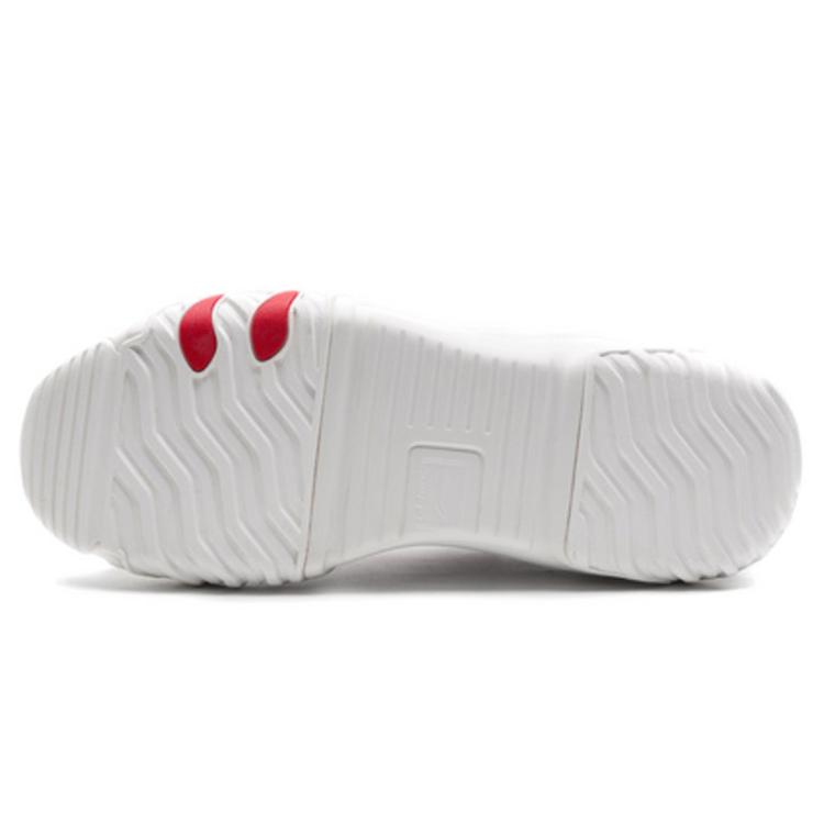 Li Ning Wave Hbrd Cushioning Slip Resistant Abrasion Resistant Low Top Casual Shoes Women's Mist White AGCP378-4