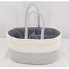 Large Cotton Rope Baby Bottle & Supplies Storage Basket with Handles