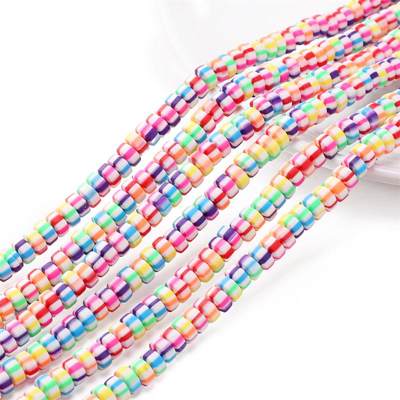 

6x3 мм 1 полоска / пакет Овальные цилиндрические бусины из полимерной глины DIY браслет ожерелье серьги ювелирные аксессуары 6x3mm 1str/bag