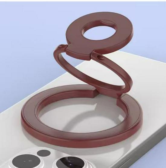 Magnetic Double Ring Phone Stand - Strong, Foldable, Multifunctional, and Ideal for Desktops.