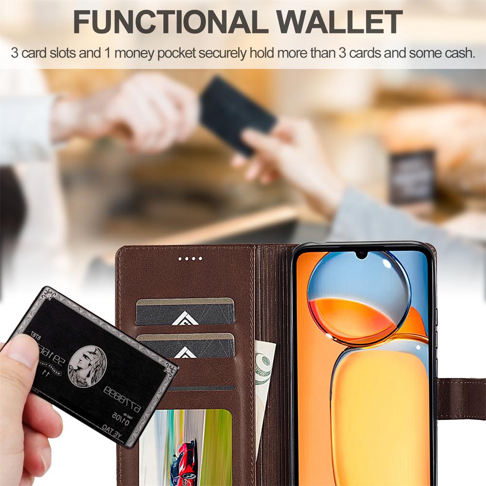 Luxury Flip Leather Phone Case for Xiaomi 15T Pro Wallet Card Cover for Xiaomi 14T 13T 12T Pro Poco X7 X6 X5 M7 M6 Pro Case For Redmi Note 14 13 Case
