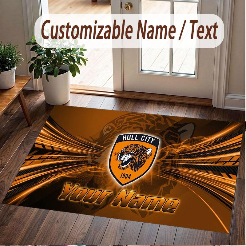 Custom Rug Hull FC Pattern Print Name Text Soft Non‑Slip Floor Carpet for Home Indoor Decoration