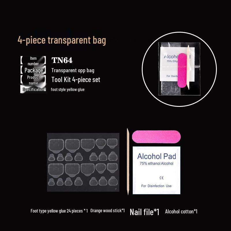 Wearable Nail Toolkit: Jelly Glue Solid Gel & Disposable Manicure Tools.