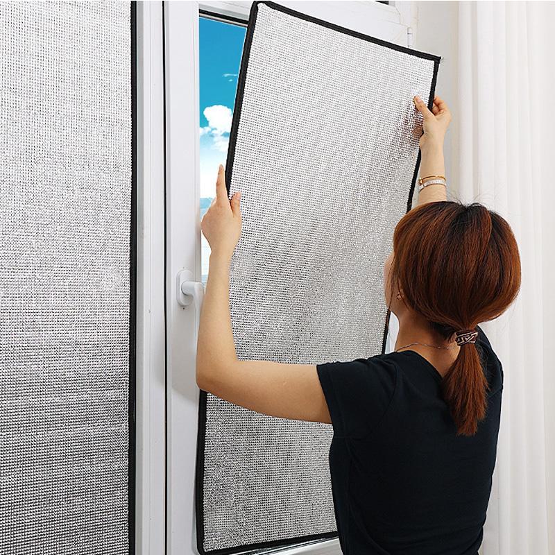 Dedicated For Sliding Windows Glass Aluminum Foil Sun Shade Film Protector Pad Office Sunshine Room Insulation Heat Preservation