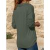 IHUASU Autumn Women's Casual V-neck Solid Color Warm Long Sleeve