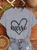2026 Newest Printed Short Sleeve Tee T Shirt for Women RN Medical Worker Graphic Tee Casual Short Sleeve Daily Streetwear Nursing