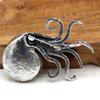 Marine Animal Shell Brooch With Handmade Metal Design For Fashion Accessories