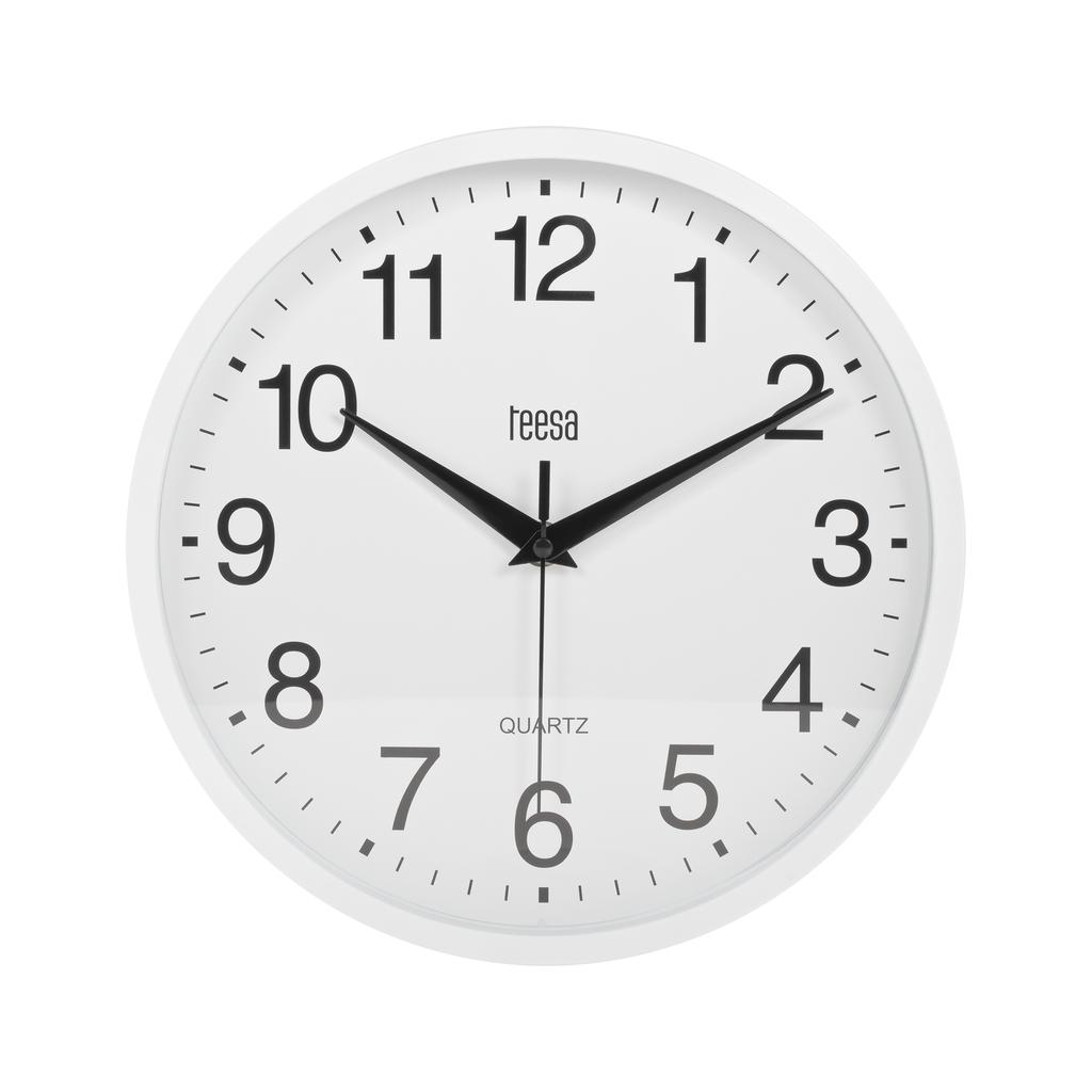 Wall Clock 25 Cm Teesa White Modern Silent