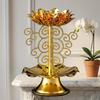 Flower Stand Retro Lotus Candlestick Exquisite Tealight Holder Metal Lotus Lamp Alloy Gold Candle Holder Meditation