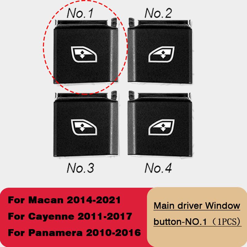 

For Porsche Cayenne 2011-2017 Panamera 2010-2016 Macan 2014-2021 Car Window Lifter Button Cap Replacement Windows Switch Button
