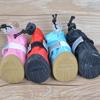 4pcs/set Waterproof Puppy Booties Anti-slip Pet Rain Shoes Adorable Pet Dog Shoes  Outdoor