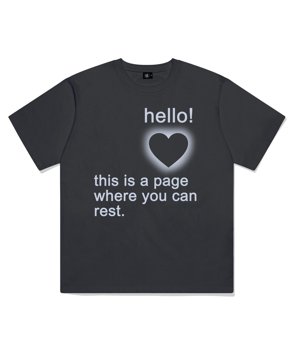 Page Cc You Can Rest Printed Short Sleeve T-Shirt Charcoal S