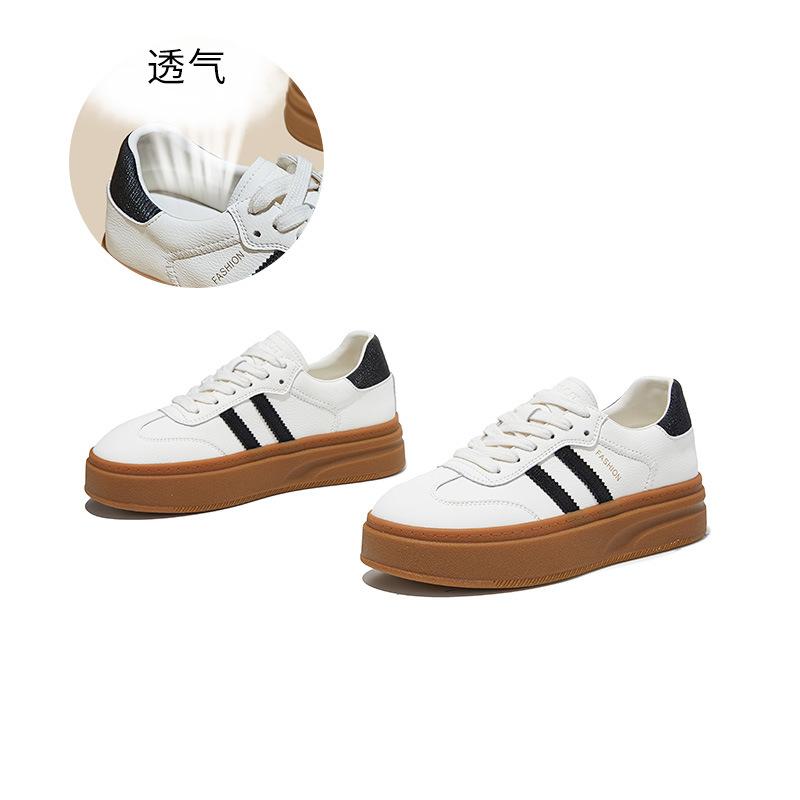 

Leather German training shoes spring new casual versatile Forrest Gump shoes trendy platform sports shoes women s not tired feet women s shoes 35