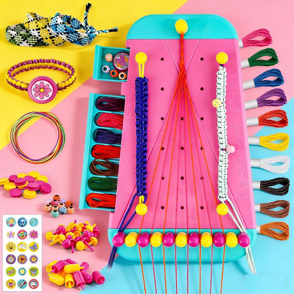 Arts and Crafts Children's Jewelry Making Kit Christmas Birthday Gift - Easy Bracelet Maker