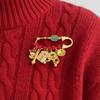 Horse Year Lucky Pins Best Wishes Sand-plated Ornaments Lucky Guardian Brooch Newborn Baby