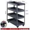 Compact Three-Layer Mobile Tool Cart with Shelves for Auto Workshop Storage