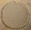 4 Pezzi Tovagliette Rotonde in Juta Rustica Intrecciata Naturale con Nappe, Tovagliette Tessute Boho per Matrimonio Festa Tavola da Pranzo Rustica Decorazione