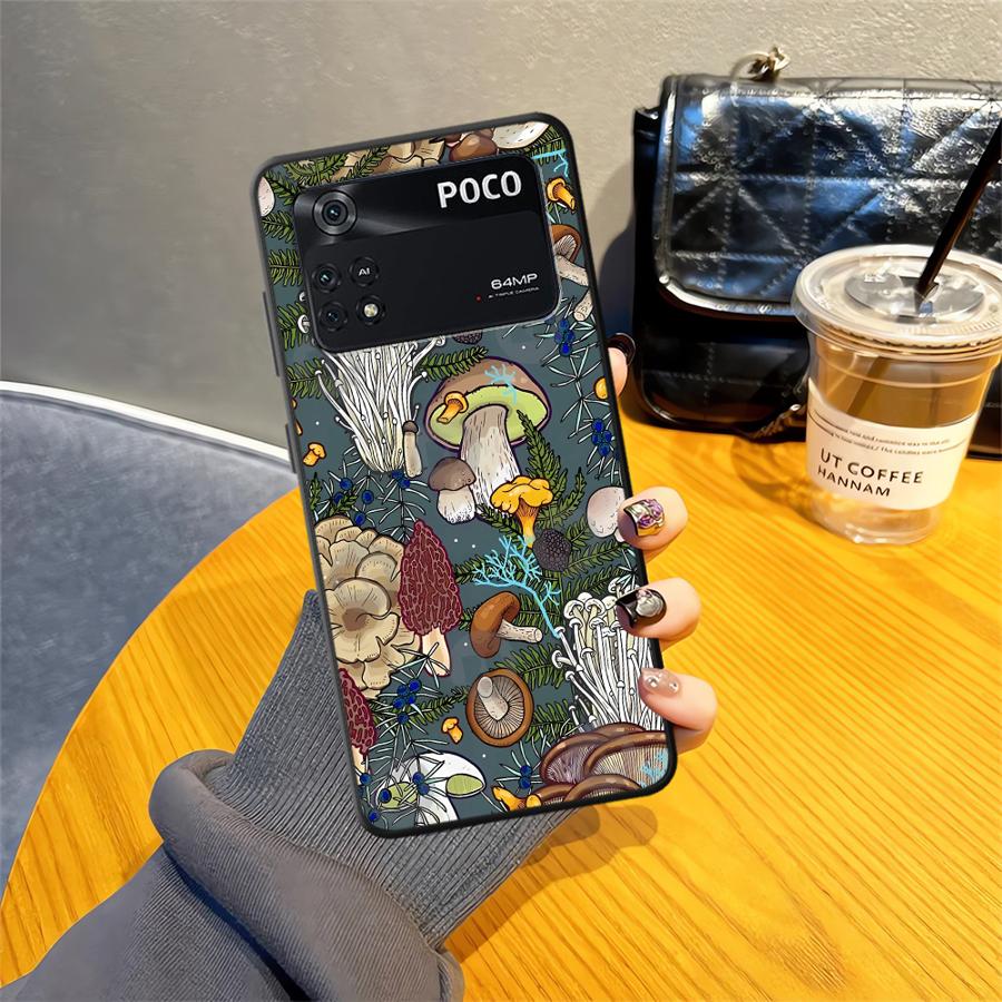 

Винтажный чехол с принтом грибов для Xiaomi Poco F8 M5 F3 C50 X3 X4 X5 X7 Pro M3 M4 M7 Pro F1 C71 C75 C61 Funda Чехол для телефона Poco F7 Pro
