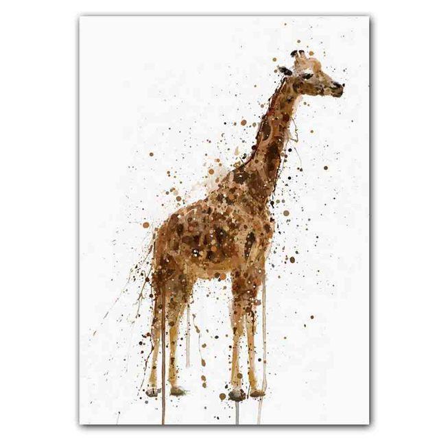 Neue Nordic Abstrakte Tier Poster Wand Malerei Abstrakte Splash Tinte Kunst Leinwand Malerei Wohnzimmer Korridor Hause Dekoration Wandbild Kein Rahmen