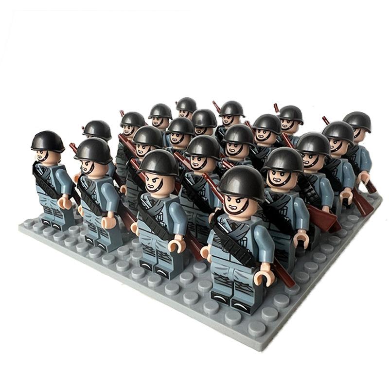 Building Block Assembly Doll Us Army German Army British Army Doll Puzzle Package