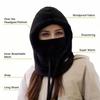 Warm Thermal Windproof Balaclava Ski Hood Motorcycle Face Cover Polar Fleece Adjustable Cycling Neck Cover Full Face Mask Winter