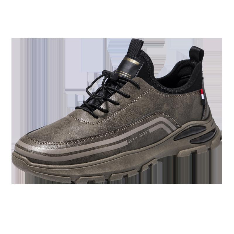 Shoes men's shoes spring and autumn sports shoes 2024 new large size casual leather men's velvet breathable dad shoes