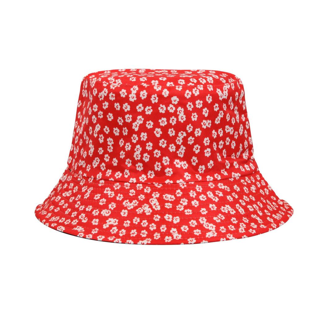 Hat Versatile Style Flower Print Womens Sunshade Hatscaps Fishermans