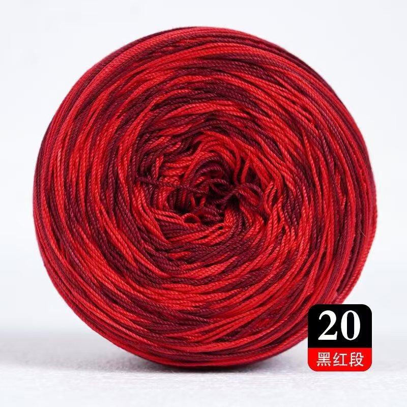 50g/Rotolo Filato di Cotone in Pizzo per Torta per Uncinetto & Maglia Fatto a Mano Fai da Te Morbido Caldo Filato Colorato a Gradiente Filo Materiali per Maglioni