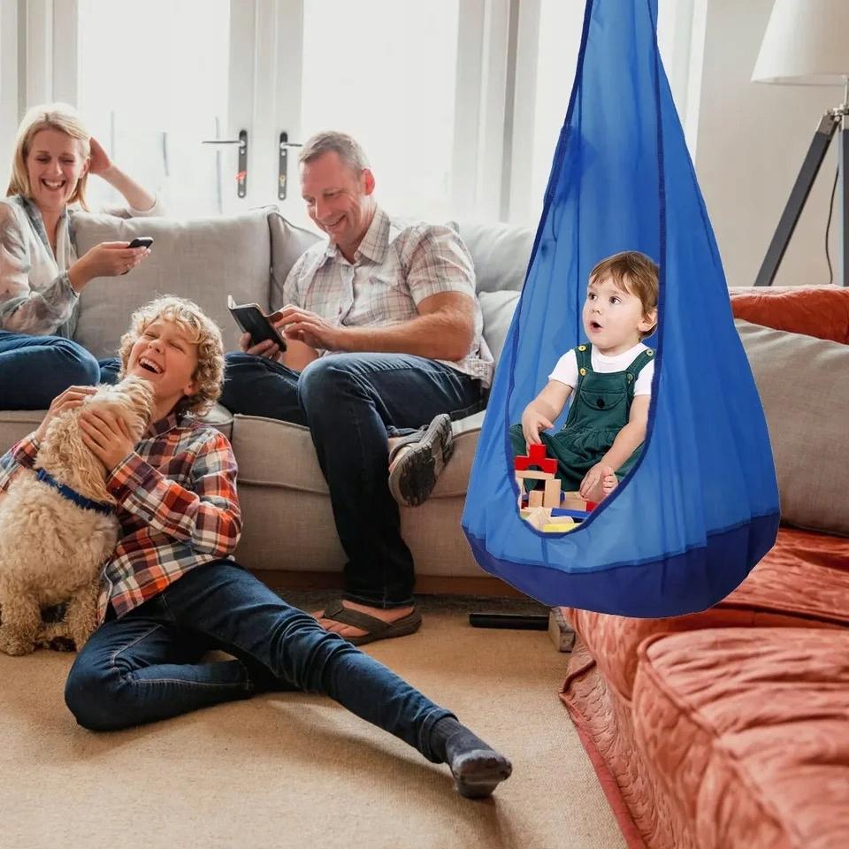 Tuinzwaai Cocoon Voor Kinderen Hangstoel Voor Kamer Blauw