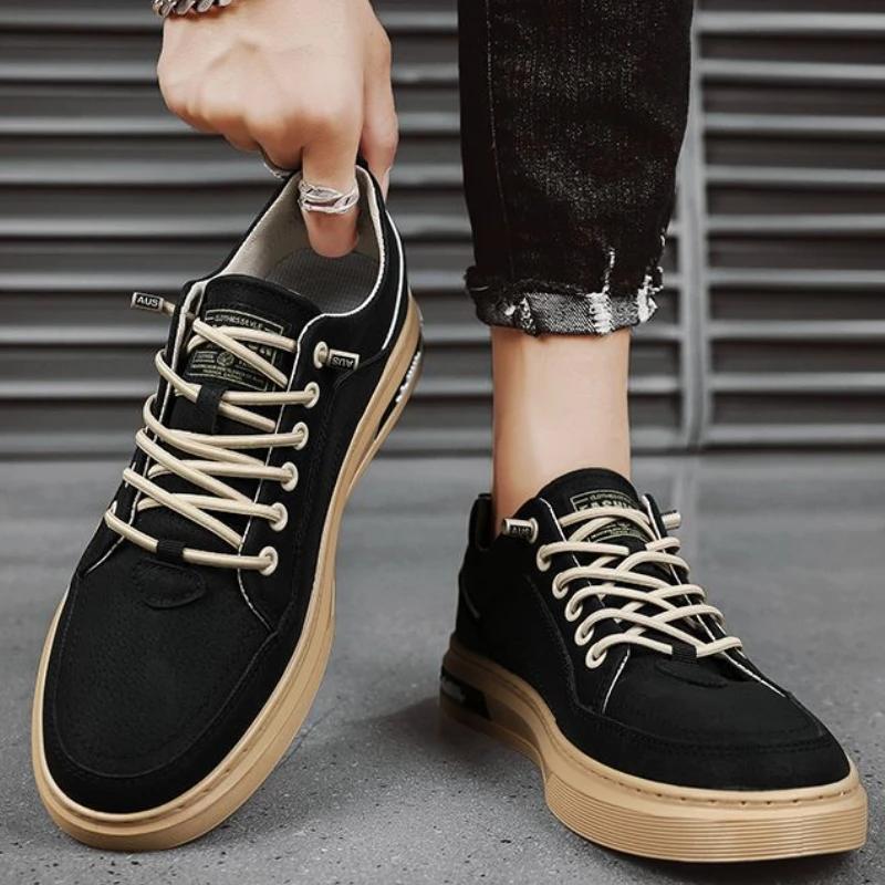 Módní pánské tenisky šněrovací Oxford venkovní joggingové deskové bezpečnostní boty pánské mokasíny nové ležérní boty pro muže zapatos de hombre
