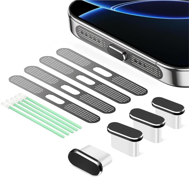 USB-C-Staubschutzkappe, USB-C-Staubschutzabdeckung für Typ-C-Anschluss, Ladeanschluss-Schutzkappen mit Lautsprecher-Staubschutz für IP15/IP16