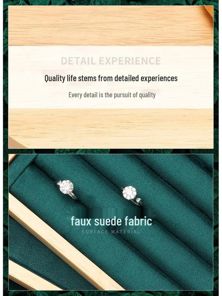 Digu Massivholz Schmuck-Präsentationsschale mit 12 Fächern für Ringe, Halsketten und Armbänder